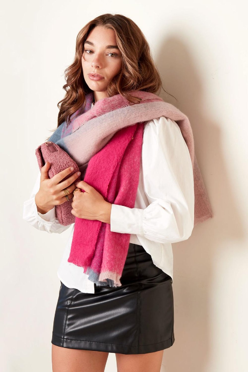 Scarf gradient orange Polyester h5Picture3